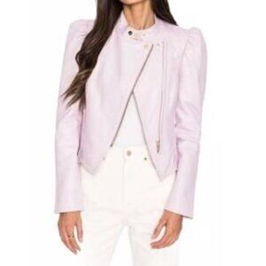 Lamarque NWT Kaia Lavender Leather Jacket